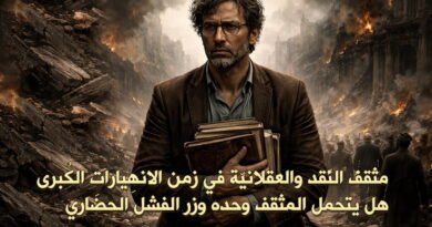 في محنة الأمة:  مثقفُ النّقدِ والعَقلانيّة في زمنِ الانهِياراتِ الكُبرى هل يتحمل المثقف وحده وزر الفشل الحضاري؟!