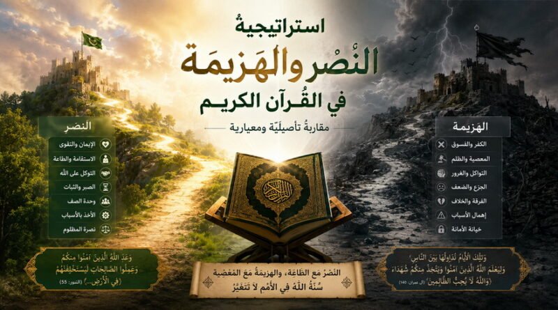 استراتيجيةُ النّصرِ والهَزيمة في القُرآن الكَرِيم لا لنزعةِ الامتلاك والاستغْلال