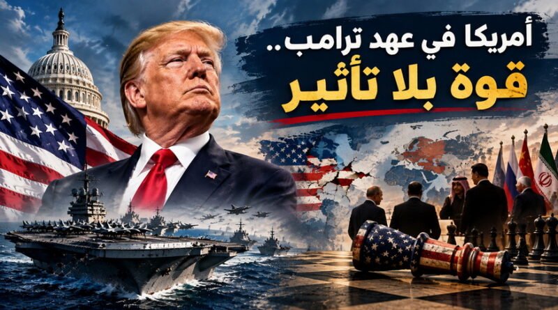 أمريكا في عهد ترامب.. قوة بلا تأثير: بين العظمة الظّاهرة والعجز الاستراتيجي